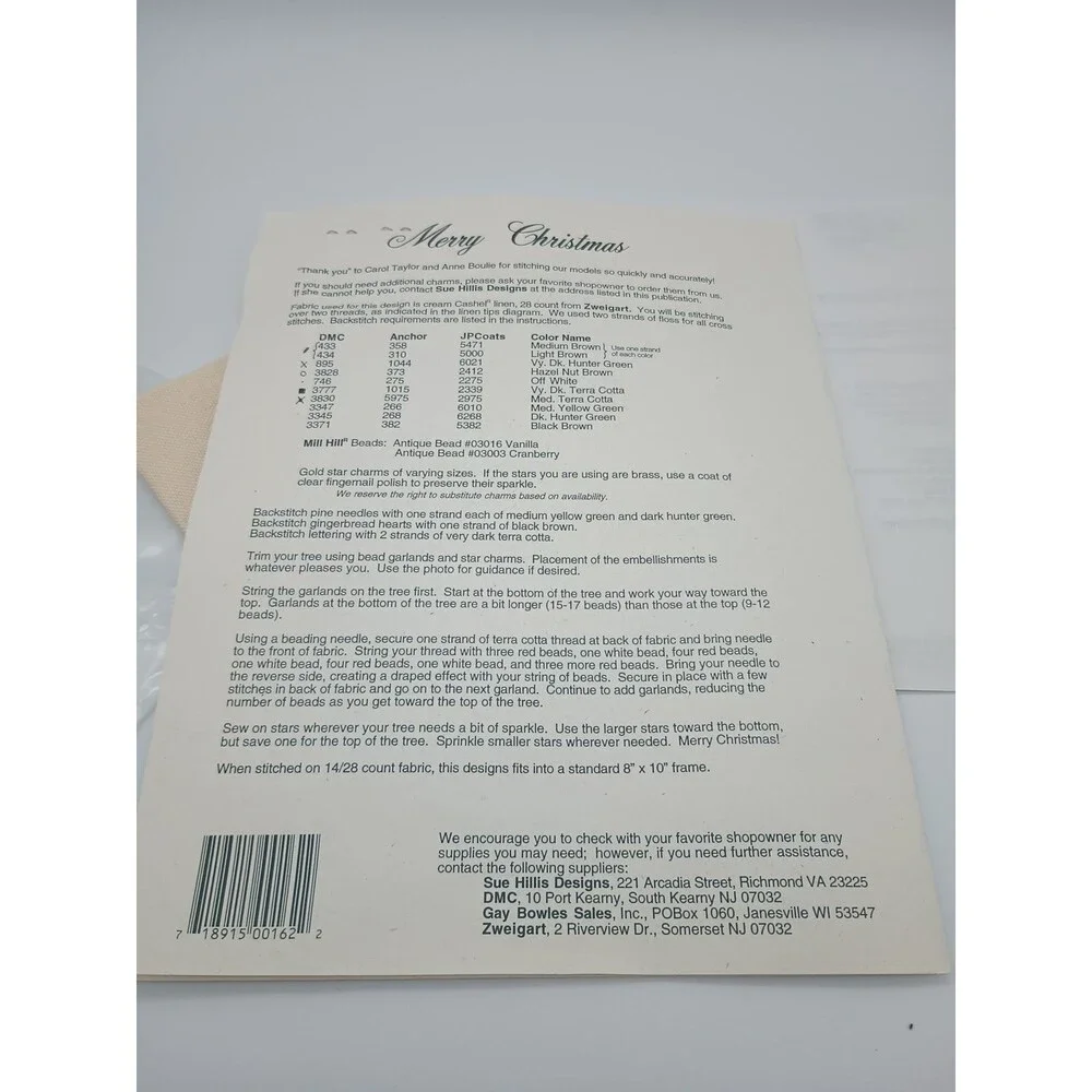 Sue Hillis Designs Counted Cross Stitch Complete Kit Merry Christmas L162